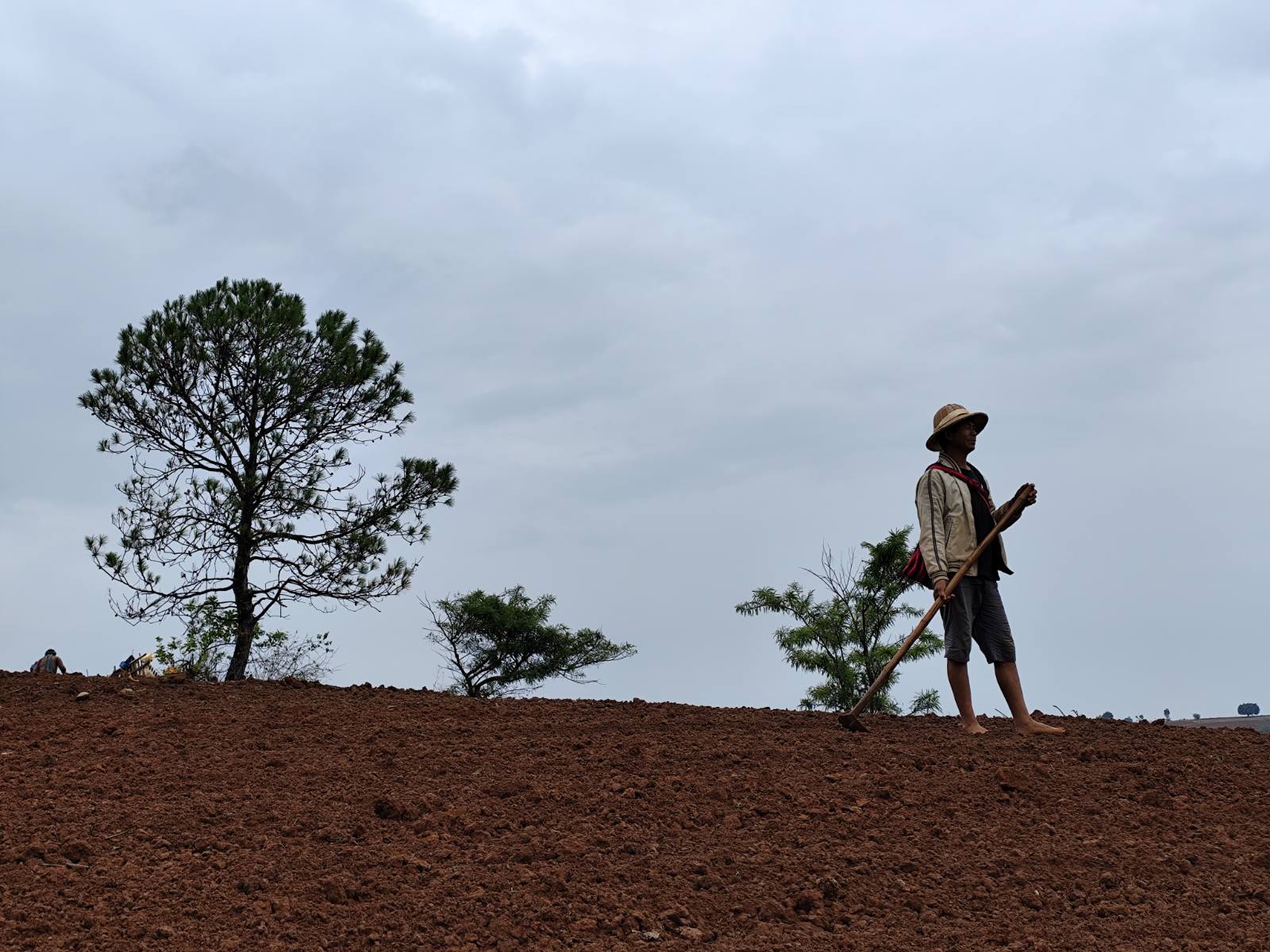 Farmer preparing a field in Southern Shan
